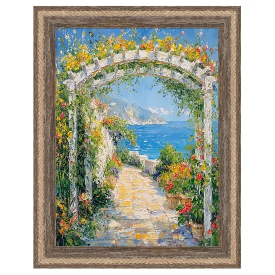 Nautical Rope Dock Boat Rustic Brown Picture Frame 24x30 frame {1}