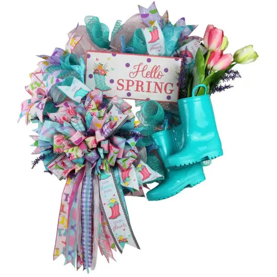 1.5" Gingham Check Ribbon: Turquoise/White (10 Yards) {3}