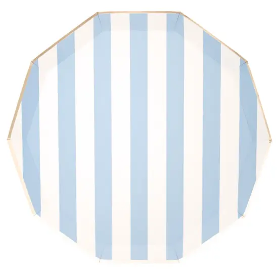SKY BLUE SIGNATURE CABANA STRIPE PLATES {1}