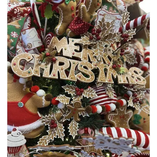 19" Gingerbread Merry Christmas Banner {3}