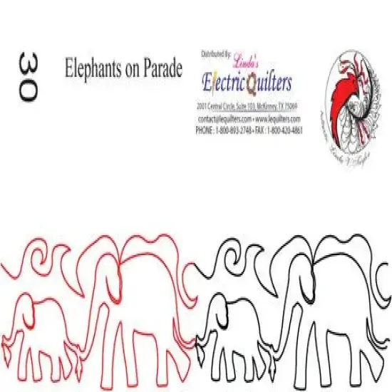 030 Elephants On Parade Pantograph by Linda V. Taylor {1}