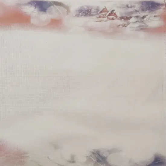 Winter Serenity Designer Printed AIDA Fabric. Canvas for embroidery with an applied backgroundKF-1291A {1}