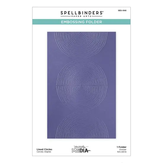 Spellbinders Embossing Folder By Dina Wakley-Lined Circles, Modern Botanicals {1}