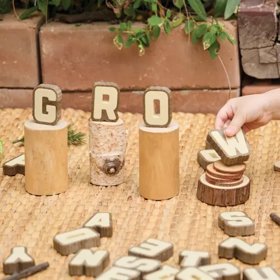 Kaplan Early Learning Company Bark Block Letters - 36 Pieces {5}