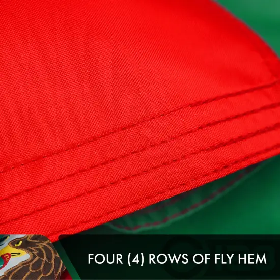 Mexico Mexican Flag 3x5 Ft 3-Pack Double-sided Embroidered Polyester By G128 {5}