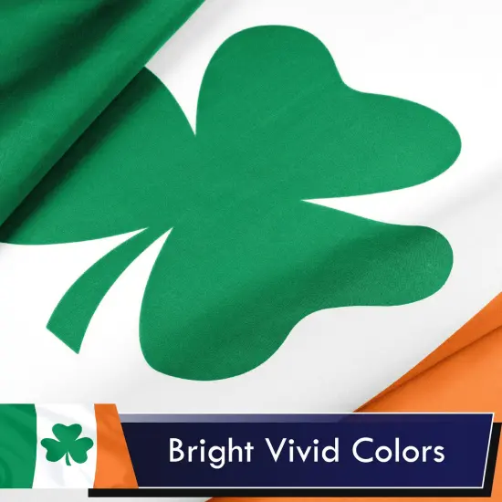 Irish Shamrock Flag 75D Printed Polyester 3x5 Ft {3}