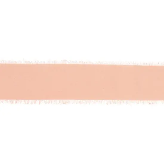 LaRibbons 1 1/2" Frayed Edge Chiffon Ribbon | 10 Yard Roll Blush {4}