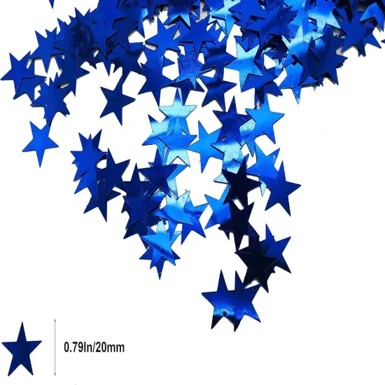 250 Grams Glitter Star Confetti, 20mm Metallic Stars, Foil Table Confetti For Wedding Decoraions Birthday Party Festival Supplies (Blue) {3}