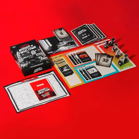 Professor Puzzle: Murder in Tinseltown - A Murder Mystery Game Set In Hollywood's Golden Age, Party Crime Solving Investigation, Ages 12+, 2-4 Players {4}