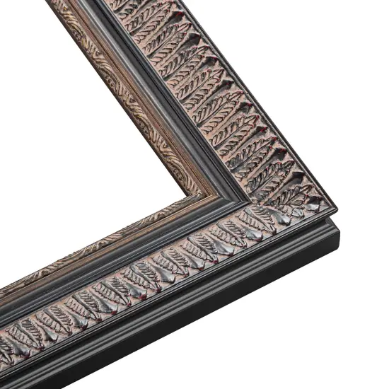 Photo Size Ornate Black Picture Frame - UV Acrylic, Foam Board Backing, Hanging Hardware {2}