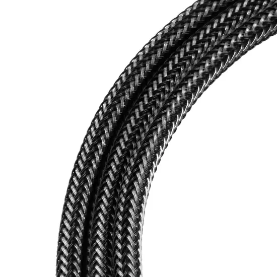 3.5mm Audio Cable, Male to Male, TRRS Stereo with Microphone, Nylon Braided Jacket (10 Feet, Black) {6}