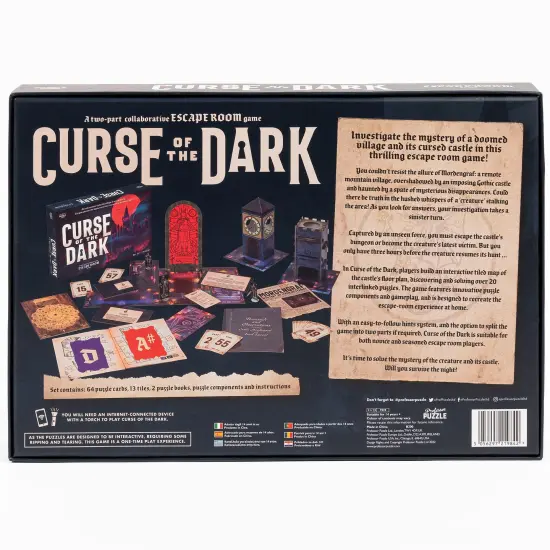 Professor Puzzle: Curse Of The Dark - A 2-Part Collaborative Escape Room Game, Uncover The Mysteries Of The Creature's Castle, Ages 14+, 1-6 Players {3}