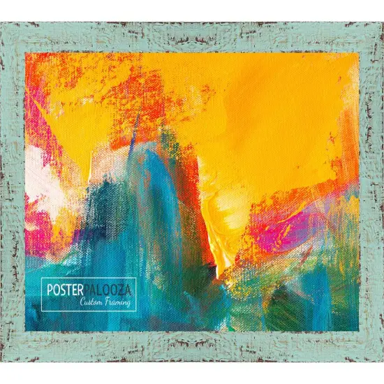 Shabby Chic Green Picture Frame - UV Acrylic, Backing Board, Hanging Hardware Included {6}