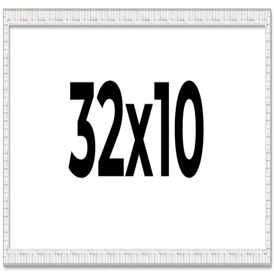 Panoramic Textured White Picture Frame - UV Acrylic, Foam Board Backing, Hanging Hardware {1}