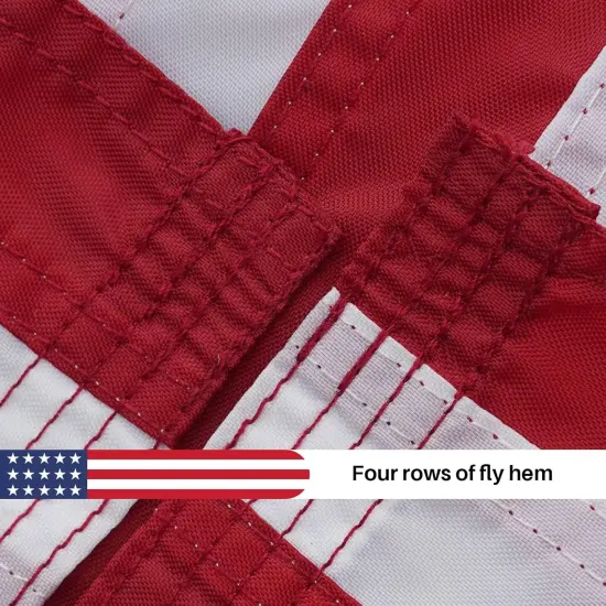 2 Pack American Flag 12x18 Inches Embroidered Small American Boat Flag Nautical Patriotic US United Flags for Outside with 2 Brass Grommets {3}