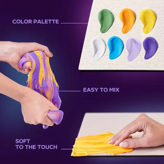 OKTO Sensory Art 3D Painting &ldquo;Irises&rdquo; &ndash; 11.8&rdquo; x 15.7&rdquo; Canvas Kit {5}