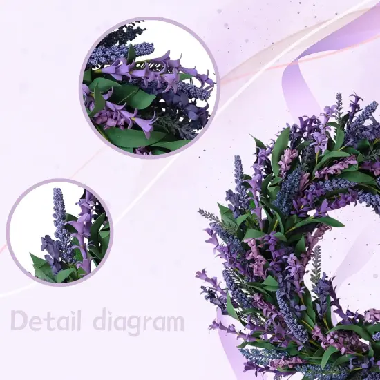 Purple Lavender Artificial Spring floral Wreaths {3}