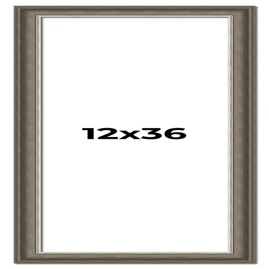 Panoramic Weathered Black Picture Frame - UV Acrylic, Foam Board Backing, Hanging Hardware {1}