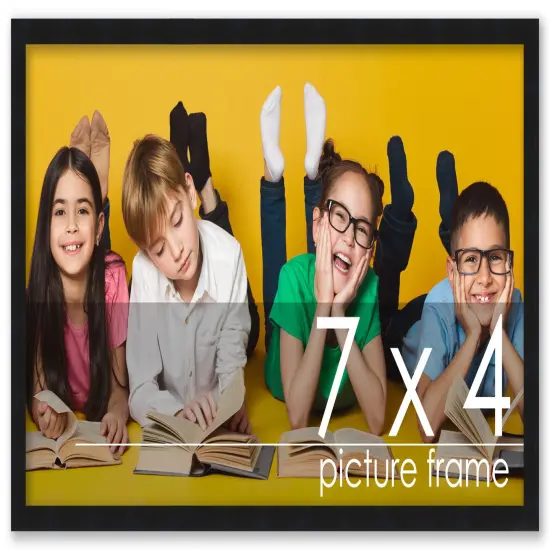 Photo Size Minimalist Black Picture Frame - UV Acrylic, Foam Board Backing, Hanging Hardware {1}