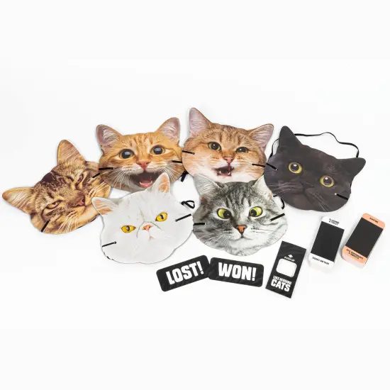 Professor Puzzle: Like Herding Cats - Charades-Style Acting Party Game, Mime Like Nobody's Watching While Wearing Cat Masks, Ages 10+, 3-10 Players {4}