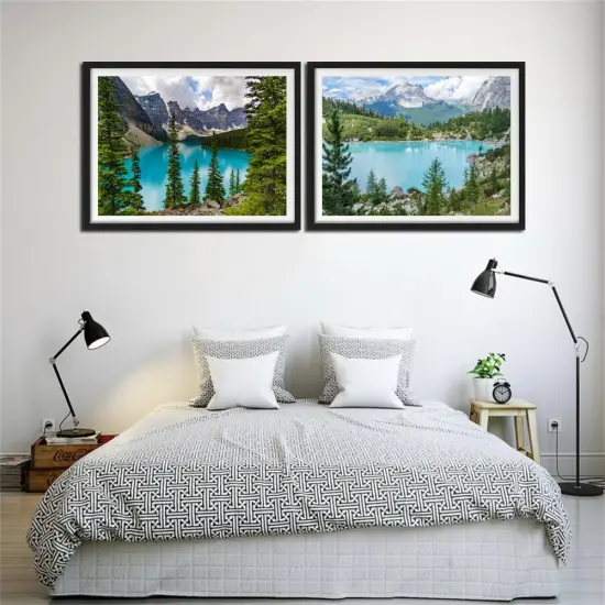 2 Pack Rolled Canvas Wall Art Easy Painting by Numbers Kit,12x16inch(255-256) {4}