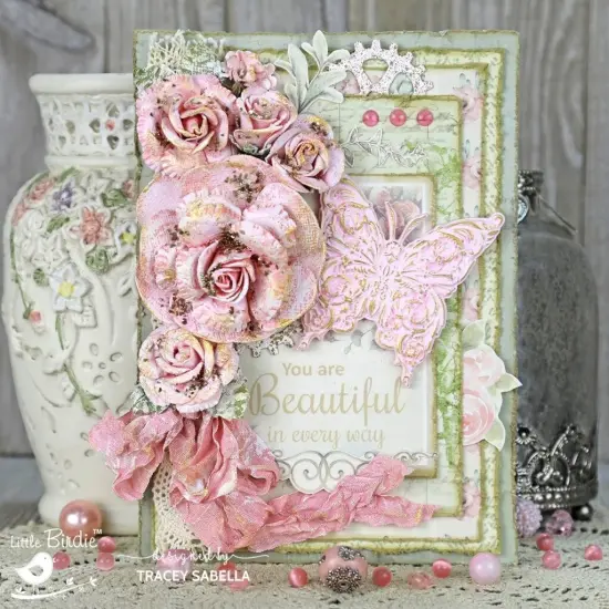 Pack of 3 - Little Birdie Cardstock Pack 6"X6" 12/Pkg-Shabby Chic Bouquet {3}
