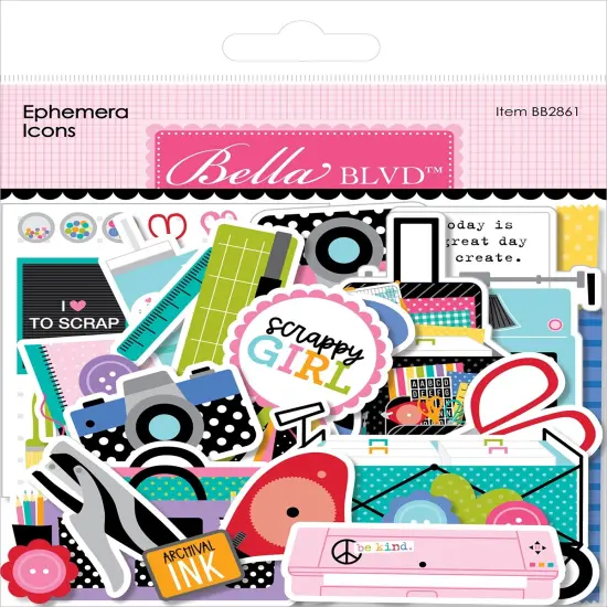 Bella Blvd Cardstock Ephemera-Icons, Let's Scrapbook! {1}