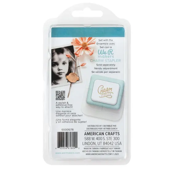 We R Charm Stapler Charm 12/Pkg-Multicolor Heart {4}