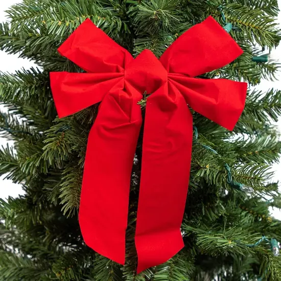 Okuna Outpost 12 Pack Red Velvet Christmas Ribbons, 9 x 12 Inch Ribbon, Christmas Ribbons for Crafts Ideal for Decorating and Gift Wrapping {2}