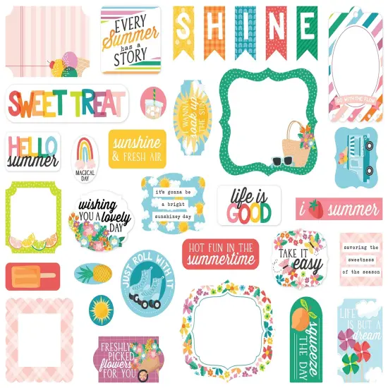 Echo Park Cardstock Ephemera-Icons, Sunny Days Ahead {3}