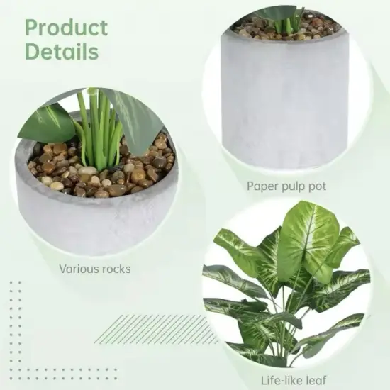 Artificial Plant in Pot for Indoor Fake Potted Plants for Office Desk Shelf Bathroom Home Farmhouse Decor {3}