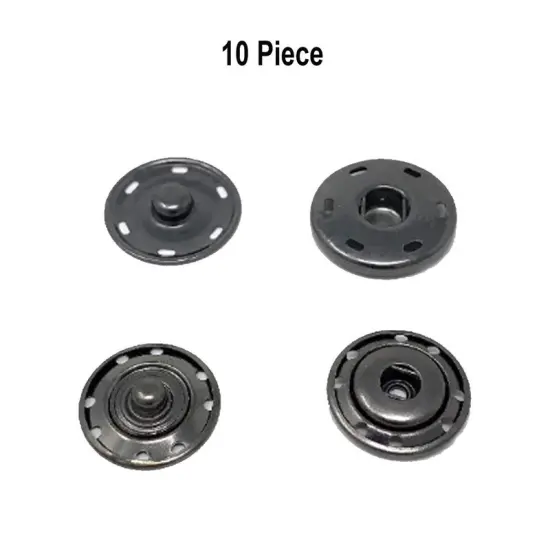 Gun Metal Sew On Snaps 6 Hole {1}