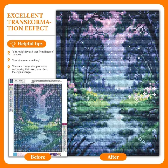 Forest Diamond Art Kits - 12 x 16 Inch (BLKJDP04) {2}