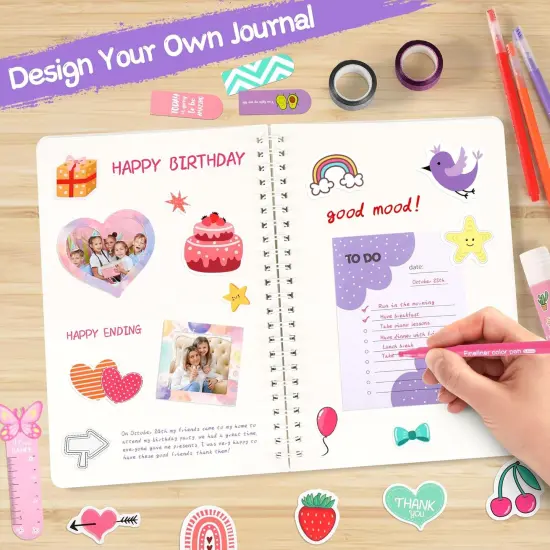 DIY Journal Kit for Girls - Multicolored {3}