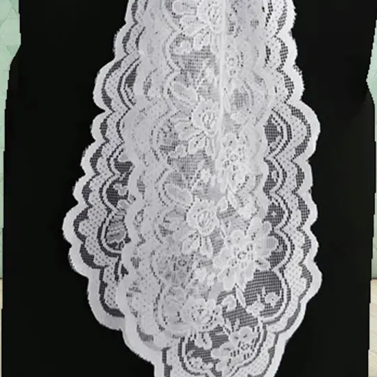 10 Pieces Turquoise Caspari Lace Chair Sashes for Vibrant Event Decor 9x108 inches {4}