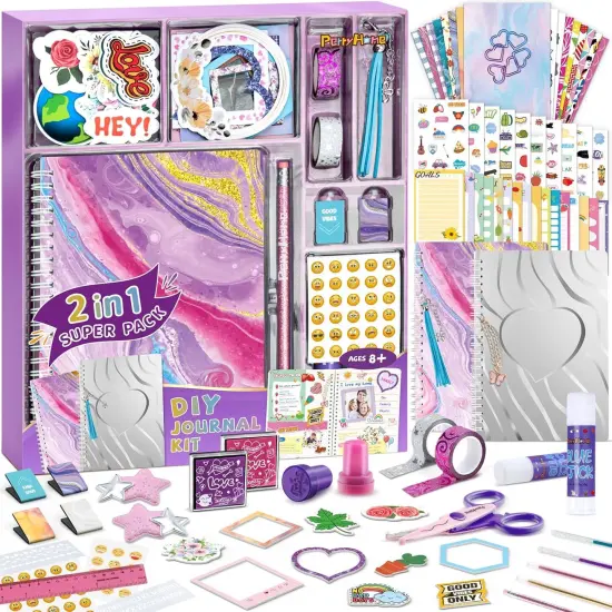 DIY Journal Kit for Girls - Purple Packing-2pcs {1}
