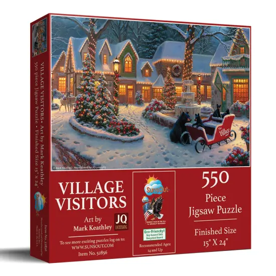 Sunsout Village Visitors 550 pc Jigsaw Puzzle 52856 {3}