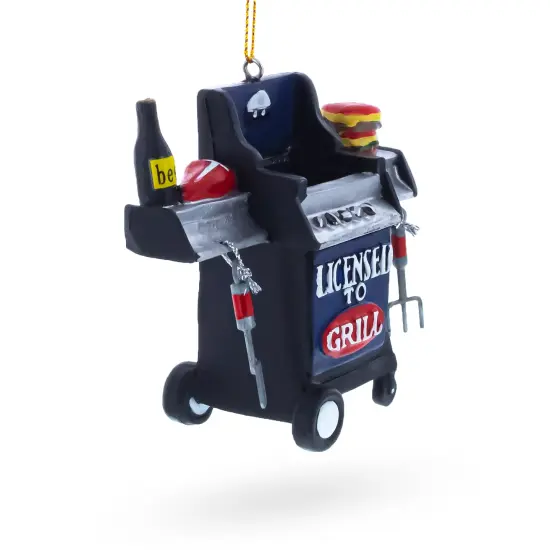 Licensed to Grill BBQ with Food Resin Christmas Ornament {5}