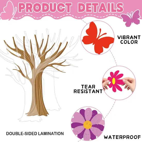 148Pcs Tree Classroom Bulletin Board {2}