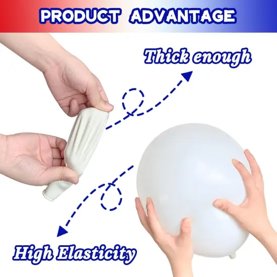 Red White and Blue Latex Balloons 100 Pack Graduation Birthday Wedding Nautical Party Supplies {3}