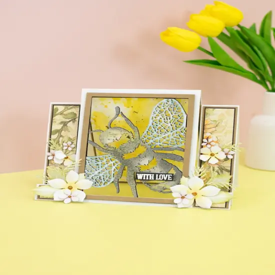 Crafter's Companion Metal Die 5"X7"-Sweet Bumble Bee {7}