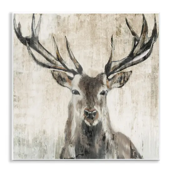 Stupell Industries Rustic Deer Elk Wildlife Portrait Wall Plaque Art {1}