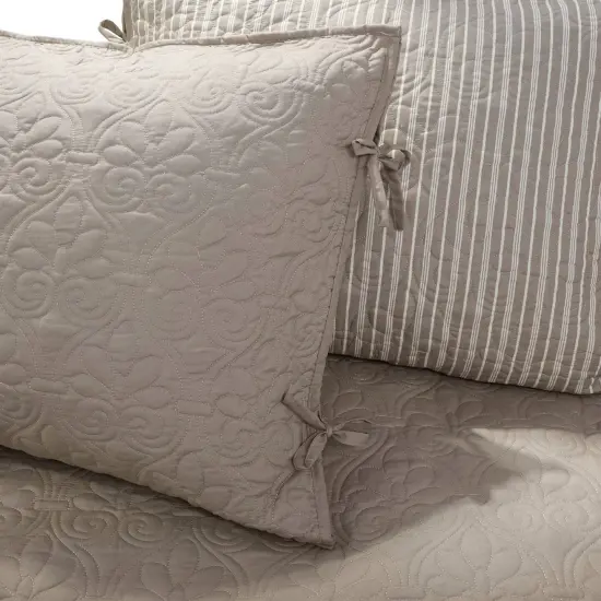 Microfiber 6-Piece Quilted Daybed Cover Set with Pillow Khaki {3}