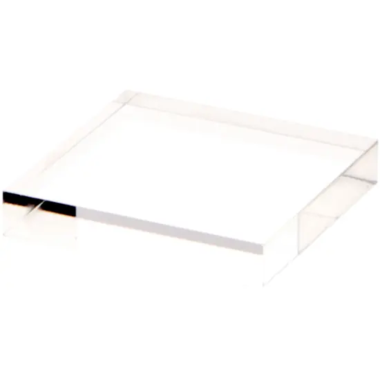 Plymor Clear Square Acrylic Display Base, 2" W x 2" D x 0.375" H {1}