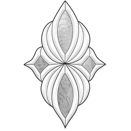 7" x 11-3/4" Exquisite Clear Glass Bevel Cluster EC548GC {1}