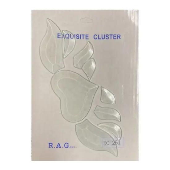 10-5/16" x 3-3/4" Exquisite Clear Glass Winged Heart Bevel Cluster EC251 {3}