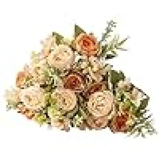 Fake Peony Silk Flower Bouquet {6}