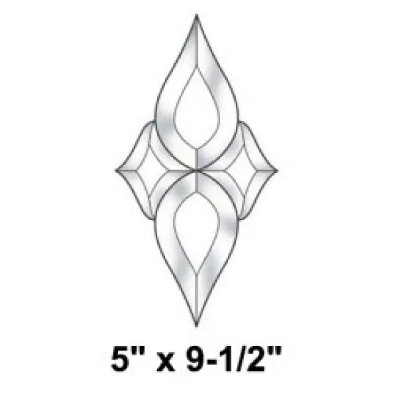 5" x 9-1/2" Exquisite Clear Glass Bevel Cluster EC620 {2}