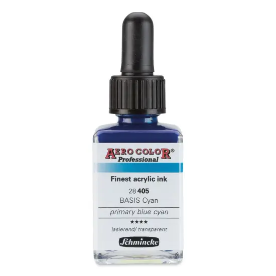 Schmincke Aero Color Professional Airbrush Color - 28 ml, Primary Blue Cyan {1}