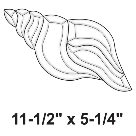 11-1/2" x 5-1/4" Exquisite Clear Glass Conch Shell Bevel Cluster EC302 {2}